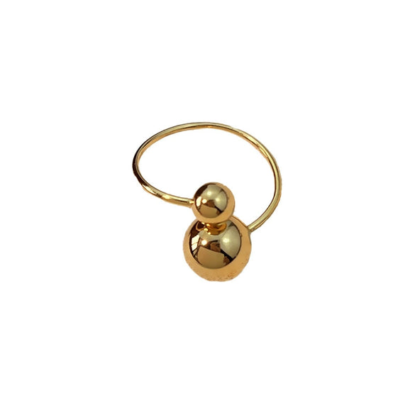 Wholesale Stainless Steel Gold Plated Spherical Heart Personality Ring