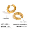 Wholesale Stainless Steel Golden Circle Earrings With Geometric Style And Electroplating Treatment