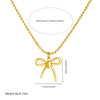 Wholesale Stainless Steel Goldplated Ball Chain Bow Clavicle Chain Necklace For Women