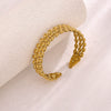 Wholesale Stainless Steel Goldplated Circular Bracelets With Retro Elegance