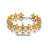 Wholesale Stainless Steel Goldplated Circular Bracelets With Retro Elegance