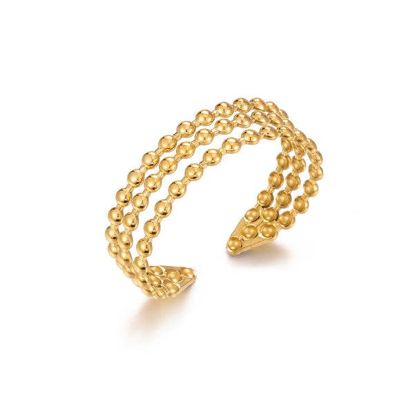 Wholesale Stainless Steel Goldplated Circular Bracelets With Retro Elegance