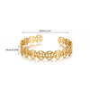 Wholesale Stainless Steel Goldplated Circular Bracelets With Retro Elegance