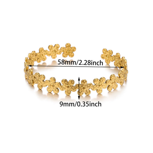 Wholesale Stainless Steel Goldplated Circular Bracelets With Retro Elegance