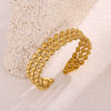 Wholesale Stainless Steel Goldplated Circular Bracelets With Retro Elegance
