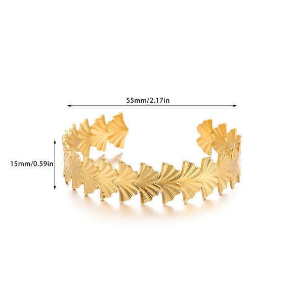Wholesale Stainless Steel Goldplated Circular Bracelets With Retro Elegance