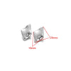 Wholesale Stainless Steel Goldplated Concave Oval Diamond Exaggerated Geometric Earrings Accessories