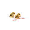 Wholesale Stainless Steel Goldplated Concave Oval Diamond Exaggerated Geometric Earrings Accessories