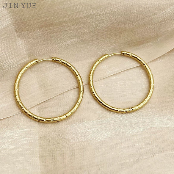 Wholesale Stainless Steel Goldplated Cshaped Geometric French Retro Earrings