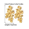 Wholesale Stainless Steel Goldplated Flower Earrings For Women