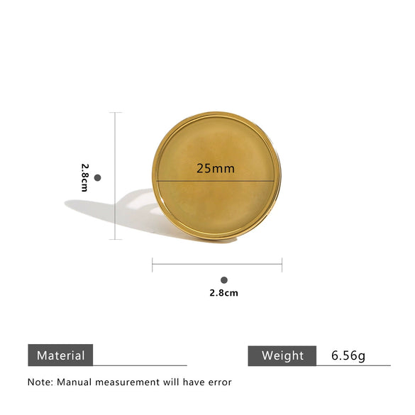 Wholesale Stainless Steel Goldplated Geometric Adjustable Ring Jewelry Accessories
