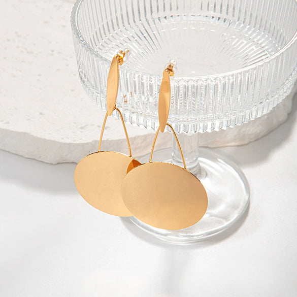 Wholesale Stainless Steel Goldplated Geometric Cherry Earrings For Women