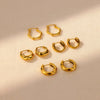 Wholesale Stainless Steel Goldplated Geometric Fashion Retro Allmatch Unisex Earrings With Electroplating