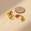 Wholesale Stainless Steel Goldplated Geometric Fashion Retro Allmatch Unisex Earrings With Electroplating