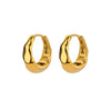 Wholesale Stainless Steel Goldplated Geometric Fashion Retro Allmatch Unisex Earrings With Electroplating