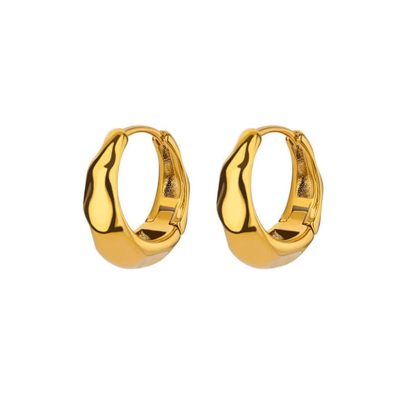 Wholesale Stainless Steel Goldplated Geometric Fashion Retro Allmatch Unisex Earrings With Electroplating