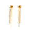 Wholesale Stainless Steel Goldplated Geometric Long Tassel Earrings For Women Fashion Style