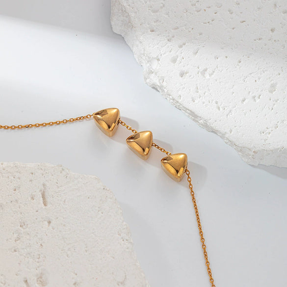 Wholesale Stainless Steel Goldplated Geometric Necklace For Women