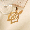 Wholesale Stainless Steel Goldplated Geometric Rhombus Hollow Doublelayer Women's Earrings