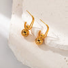 Wholesale Stainless Steel Goldplated Geometric Square Ball Gourd Shape Earrings For Women