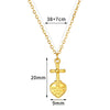 Wholesale Stainless Steel Goldplated Heartshaped Cross Pendant Necklace For Men And Women