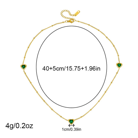 Wholesale Stainless Steel Goldplated Heartshaped Fashion Simple Love Pendant Necklace For Women