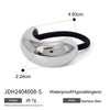 Wholesale Stainless Steel Hair Ring With Smooth U Shaped Black Rubber Band High Elasticity Electroplated
