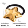Wholesale Stainless Steel Hair Ring With Smooth U Shaped Black Rubber Band High Elasticity Electroplated