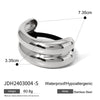 Wholesale Stainless Steel Hair Ring With Smooth U Shaped Black Rubber Band High Elasticity Electroplated
