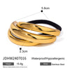 Wholesale Stainless Steel Hair Ring With Smooth U Shaped Black Rubber Band High Elasticity Electroplated