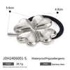 Wholesale Stainless Steel Hair Ring With Smooth U Shaped Black Rubber Band High Elasticity Electroplated