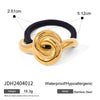 Wholesale Stainless Steel Hair Ring With Smooth U Shaped Black Rubber Band High Elasticity Electroplated