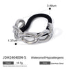 Wholesale Stainless Steel Hair Ring With Smooth U Shaped Black Rubber Band High Elasticity Electroplated