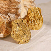 Wholesale Stainless Steel Hammer Earrings With Geometric Design And 18K Gold Electroplating For Women