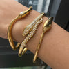 Wholesale Stainless Steel Hammer Pattern Snake Series Electroplated Nonfading Stylish Bracelet Jewelry
