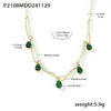Wholesale Stainless Steel Handmade Geometric Water Drop Cat's Eye Light Luxury Style Necklace