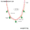 Wholesale Stainless Steel Handmade Geometric Water Drop Cat's Eye Light Luxury Style Necklace