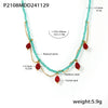 Wholesale Stainless Steel Handmade Geometric Water Drop Cat's Eye Light Luxury Style Necklace