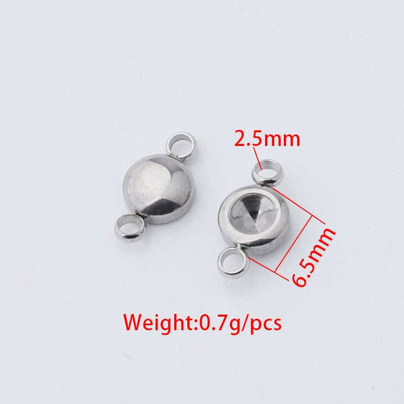 Wholesale Stainless Steel Handmade Jewelry Accessories With Round Pattern And Electroplating Process