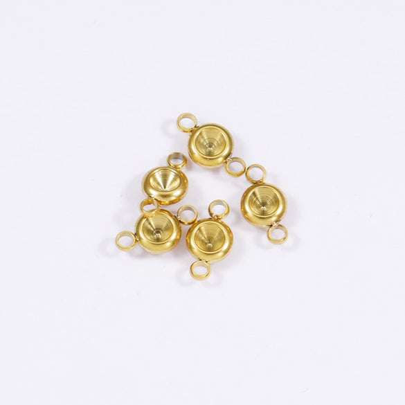 Wholesale Stainless Steel Handmade Jewelry Accessories With Round Pattern And Electroplating Process