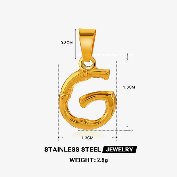Wholesale Stainless Steel Handmade Letter Pendant Accessories With Polishing Hip Hop And Minimalist Style