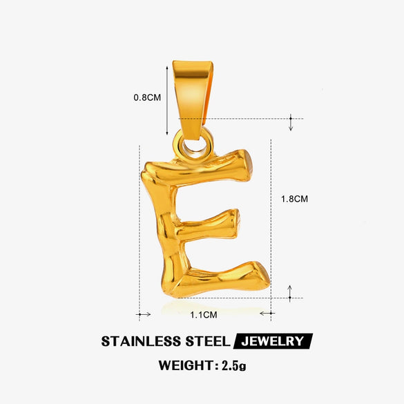 Wholesale Stainless Steel Handmade Letter Pendant Accessories With Polishing Hip Hop And Minimalist Style