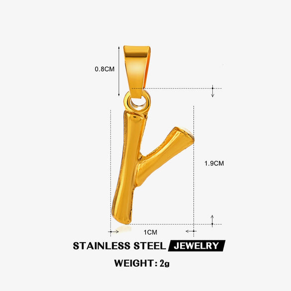 Wholesale Stainless Steel Handmade Letter Pendant Accessories With Polishing Hip Hop And Minimalist Style