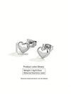 Wholesale Stainless Steel Heart And Drop Bell Pattern Electroplated Jewelry Set For Women Including Necklace And Earrings