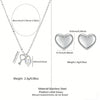 Wholesale Stainless Steel Heart And Drop Bell Pattern Electroplated Jewelry Set For Women Including Necklace And Earrings