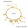 Wholesale Stainless Steel Heart Bow Geometric Jewelry Electroplated Women's Bracelet