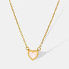 Wholesale Stainless Steel Heart Geometric Light Luxury Style Oil Dripping Necklace