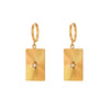Wholesale Stainless Steel Heart Geometric Pattern Electroplated Pendant Earrings For Women