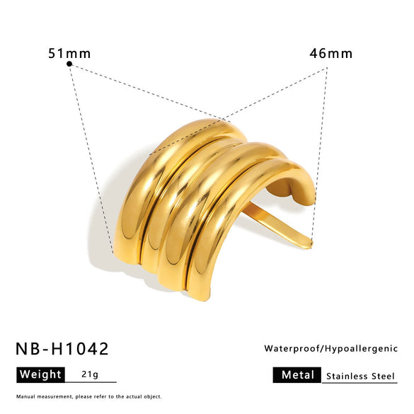 Wholesale Stainless Steel Heart Headband With Electroplating For Women High End Ins Style Hair Accessories