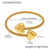 Wholesale Stainless Steel Heart Hollow Fashion Ol Style Electroplated Bracelet